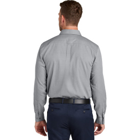 Port Authority W816 Long Sleeve Nailhead Easy Care Shirt - Gusty Gray