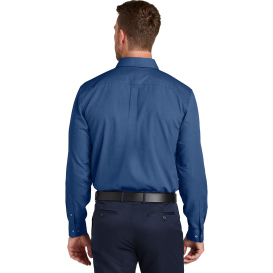 Port Authority W816 Long Sleeve Nailhead Easy Care Shirt - Mediterranean Blue