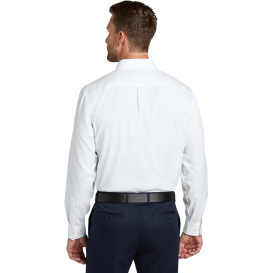Port Authority W816 Long Sleeve Nailhead Easy Care Shirt - White