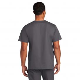 Wink WW3160 Unisex WorkFlex Chest Pocket V-Neck Scrub Top - Pewter