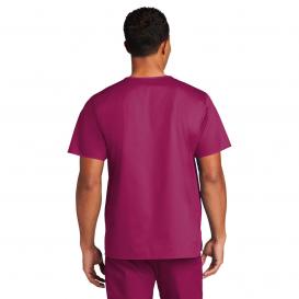 Wink WW3160 Unisex WorkFlex Chest Pocket V-Neck Scrub Top - Wine