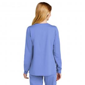 Wink WW4088 Women\'s Premiere Flex Full-Zip Scrub Jacket - Ceil Blue
