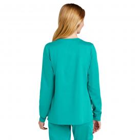Wink WW4088 Women's Premiere Flex Full-Zip Scrub Jacket - Teal