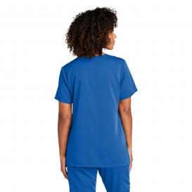 Wink WW4168 Women\'s WorkFlex Mock Wrap Scrub Top - Royal