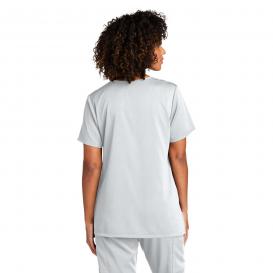 Wink WW4168 Women's WorkFlex Mock Wrap Scrub Top - White