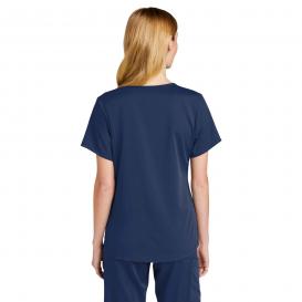 Wink WW4268 Women\'s Premiere Flex Mock Wrap Scrub Top - Navy