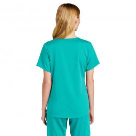 Wink WW4268 Women\'s Premiere Flex Mock Wrap Scrub Top - Teal