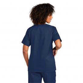 Wink WW4760 Women\'s WorkFlex Mock Wrap Scrub Top - Navy