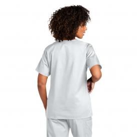 Wink WW4760 Women\'s WorkFlex Mock Wrap Scrub Top - White