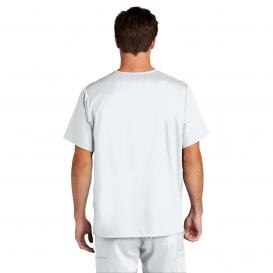 Wink WW5068 Men\'s Premiere Flex V-Neck Scrub Top - White