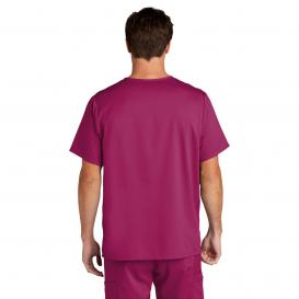 Wink WW5068 Men\'s Premiere Flex V-Neck Scrub Top - Wine
