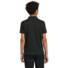 Port Authority Y110 Youth Dry Zone UV Micro-Mesh Polo - Deep Black