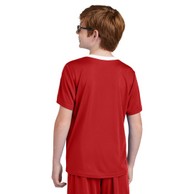 Sport-Tek YST100 Competitor United Crew - Deep Red/White