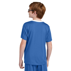 Sport-Tek YST100 Competitor United Crew - True Royal/White
