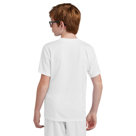 Sport-Tek YST100 Competitor United Crew - White/White