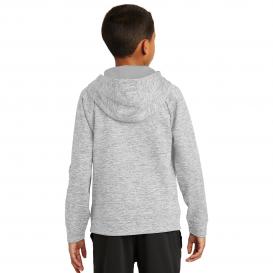 Sport-Tek YST225 Youth PosiCharge Electric Heather Fleece Hooded Pullover - Silver Electric