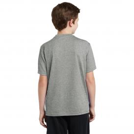 Sport-Tek YST340 Youth PosiCharge RacerMesh Tee - Grey Heather