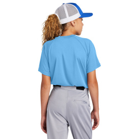 Sport-Tek YST359 PosiCharge Competitor 2-Button Henley - Carolina Blue