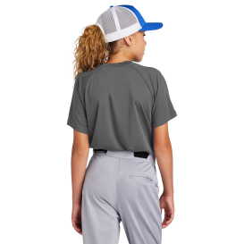 Sport-Tek YST359 PosiCharge Competitor 2-Button Henley - Iron Grey