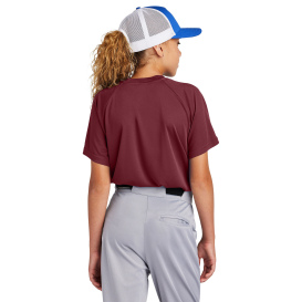 Sport-Tek YST359 PosiCharge Competitor 2-Button Henley - Maroon