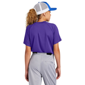 Sport-Tek YST359 PosiCharge Competitor 2-Button Henley - Purple