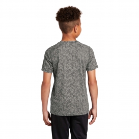 Sport-Tek YST460 Youth Digi Camo Tee - Grey Concrete