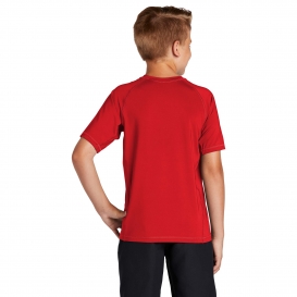 Sport-Tek YST470 Youth Rashguard Tee - True Red