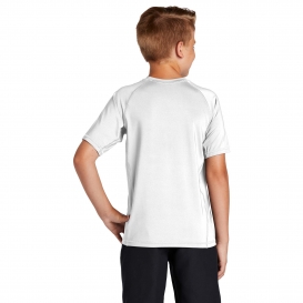 Sport-Tek YST470 Youth Rashguard Tee - White