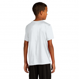Sport-Tek YST720 Youth PosiCharge Re-Compete Tee - White