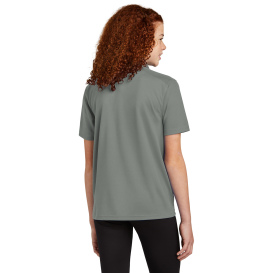Sport-Tek YST740 Youth UV Micropique Polo - Grey Concrete