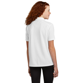 Sport-Tek YST740 Youth UV Micropique Polo - White