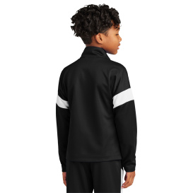 Sport-Tek YST800 Youth Travel Full-Zip Jacket - Black/White