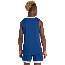 Sport-Tek YST900 Youth Rival Basketball Rev Jersey - True Royal/White