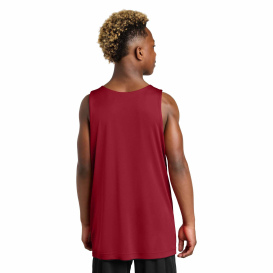 Sport-Tek YST551 Youth PosiCharge Competitor Rev Tank - Deep Red/Black