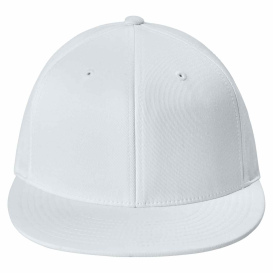 Sport-Tek STC56 Flexfit Flat Bill Cap - White