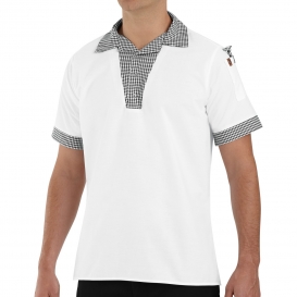 Chef Designs SP06WH Snappy V-Neck Chef Shirt