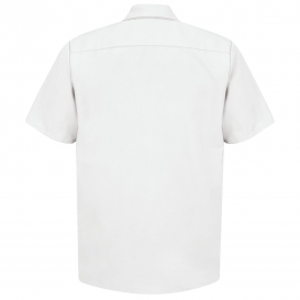 Red Kap SP24 Men's Industrial Work Shirt - Short Sleeve - White | Full ...