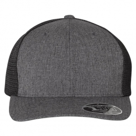 Flexfit 110M Mesh-Back Cap - Melange Charcoal/Black | Full Source