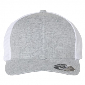 Flexfit 110M Mesh-Back Cap - Melange Silver/White