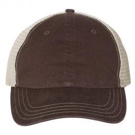 Richardson 111 Garment-Washed Trucker Cap - Brown/Khaki