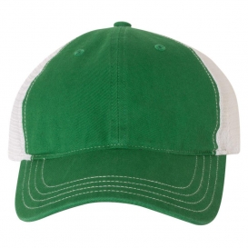 Richardson 111 Garment-Washed Trucker Cap - Kelly/White
