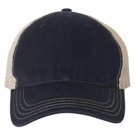 Richardson 111 Garment-Washed Trucker Cap - Navy/Khaki