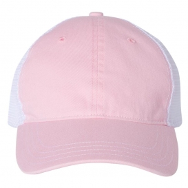 Richardson 111 Garment-Washed Trucker Cap - Pink/White