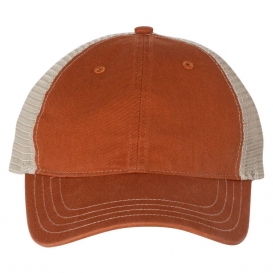 Richardson 111 Garment-Washed Trucker Cap - Texas Orange/Khaki