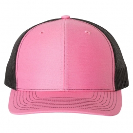 Richardson 112 Snapback Trucker Cap - Hot Pink/Black
