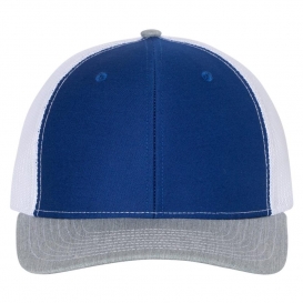 Richardson 112 Snapback Trucker Cap - Royal/White/Heather Grey | Full ...