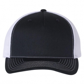 Richardson 112FP Snapback Trucker Cap - Navy/White