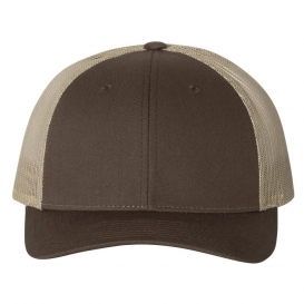 Richardson 115 Low Pro Trucker Cap - Brown/Khaki