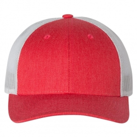 Richardson 115 Low Pro Trucker Cap - Heather Red/Silver