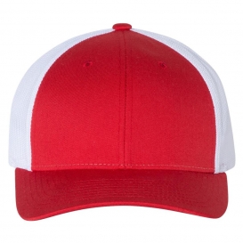 Richardson 115 Low Pro Trucker Cap - Red/White